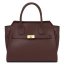 Origami Leather Tote Coffee TL142507