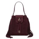 Nomade Suede Leather Fringe Shoulder bag Bordeaux TL142512