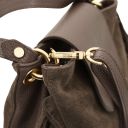 Nomade Bolso en Piel de Gamuza con Flecos Marrón topo oscuro TL142512
