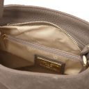 Nomade Bolso en Piel de Gamuza con Flecos Marrón topo oscuro TL142512