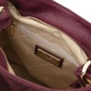 Nomade Sac à épaule en Cuir Daim et Franges Bordeaux TL142512