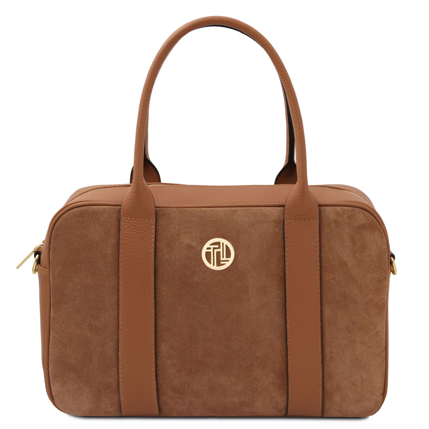 Borsa a mano in pelle Cognac