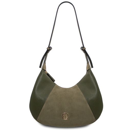 Goccia Leather Hobo bag Forest Green TL142515