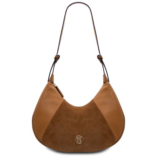 Goccia Leather Hobo bag Cognac TL142515