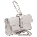 TL Bag Metallic Leather Clutch Silver TL141993