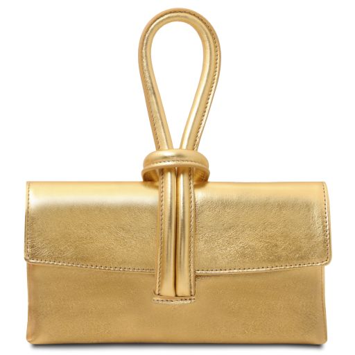 TL Bag Clutch aus Metallic-Leder Gold TL141993