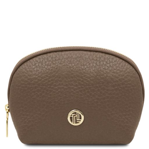 Vera Soft Leather Toiletry Case Dark Taupe TL142521
