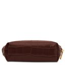 Linosa Bolso a Mano en Piel Efecto Coco y Neceser en Piel Efecto Coco Café TL142522