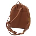 Itaca Mochila en Piel y Neceser en Piel Suave Cognac TL142523