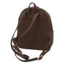 Itaca Mochila en Piel y Neceser en Piel Suave Marrón oscuro TL142523