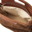Nomade Bolso Noche en Piel de Gamuza con Flecos Cognac TL142496