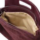 Nomade Pochette in Pelle Scamosciata con Frange Bordeaux TL142496