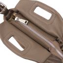 Nomade Bolso Noche en Piel de Gamuza con Flecos Marrón topo oscuro TL142496