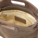 Nomade Bolso Noche en Piel de Gamuza con Flecos Marrón topo oscuro TL142496