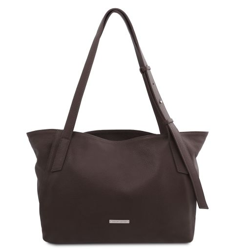 TL Bag Soft Leather Shopping bag Dark Brown TL142230