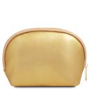 Vera Trousse in Pelle Morbida Metallic Oro TL142520