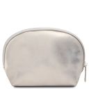 Vera Soft Metallic Leather Toiletry Case Silver TL142520