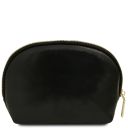 Vera Kosmetiktasche aus Weichem Metallic-Leder Schwarz TL142520