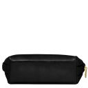 Vera Soft Metallic Leather Toiletry Case Black TL142520