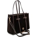 Frame Suede Leather Shoulder bag Dark Brown TL142513