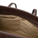 Frame Suede Leather Shoulder bag Dark Brown TL142513