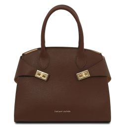 Coccola Leather Handbag Coffee TL142421