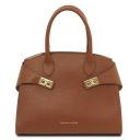Coccola Leather Handbag Cognac TL142421