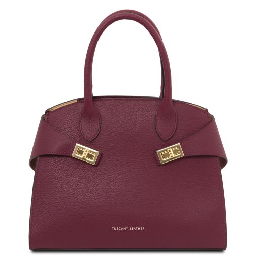Coccola Bolso a Mano en Piel Bordeaux TL142421