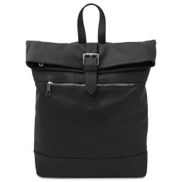 London Sac à dos en Cuir Souple Noir TL142502