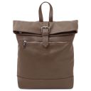 London Soft Leather Backpack Dark Taupe TL142502