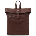 London Soft Leather Backpack Coffee TL142502