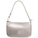Parfait Bolso Noche en Piel Metallic con Bandolera Silver TL142543