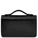 Opera Sac à Main en Cuir Metallic et Bandoulière à Chaîne Noir TL142519