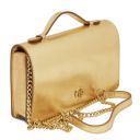 Opera Pochette in Pelle Metallic con Tracolla a Catena Oro TL142519