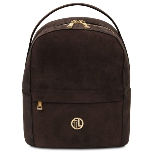 Volta Suede Leather Backpack Dark Brown TL142517