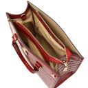 Croque Sac Cabas en Cuir Effet Croco Rouge TL142504