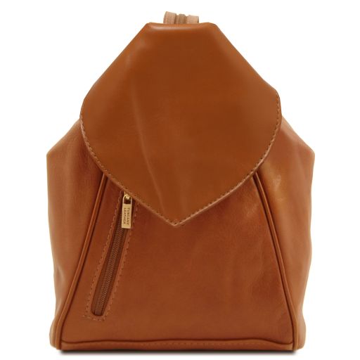 Delhi Sac à dos en Cuir Souple Cognac TL142024