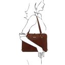Ravenna Esclusiva Borsa da Lavoro per Donna in Pelle Marrone TL142426