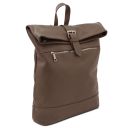 London Soft Leather Backpack Dark Taupe TL142502