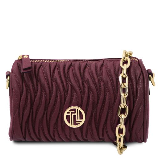 Chantilly Mini Bauletto in Pelle Bordeaux TL142493