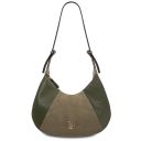 Goccia Leather Hobo bag Forest Green TL140941
