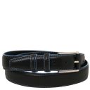Ceinture Casual en Cuir 35mm Avec Bords Bleu Clair Noir TL142528