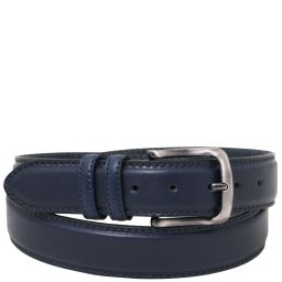 Classic Tuscan Padded Leather Belt 40mm Dark Blue TL142529