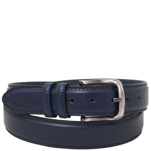 Classic Tuscan Padded Leather Belt 40mm Темно-синий TL142529