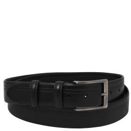 Classic 35mm Tubular Leather Belt Черный TL142530