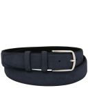 Ceinture Casual en Daim 35mm Bleu foncé TL142536