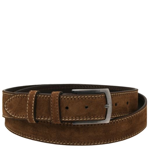 Ceinture Casual en Daim 35mm Marron TL142537