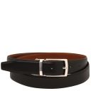 Cinturón Elegante Reversible de 35mm en Piel Lisa Marrón TL142541