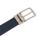 Elegant Double-sided Leather Belt 35mm in Smooth Leather Dark Blue TL142541