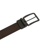 Ceinture élégante Réversible en Cuir Brossé 35mm Marron foncé TL142540